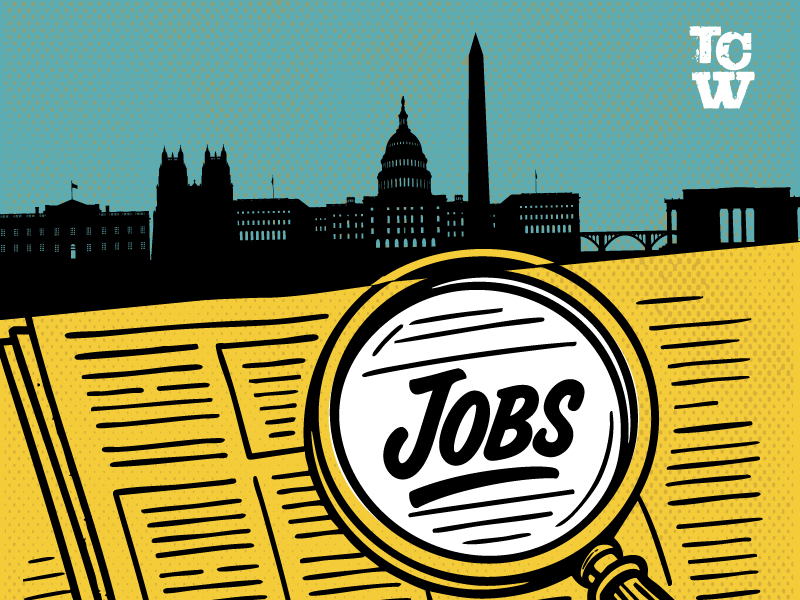 Searching for jobs in a newspaper