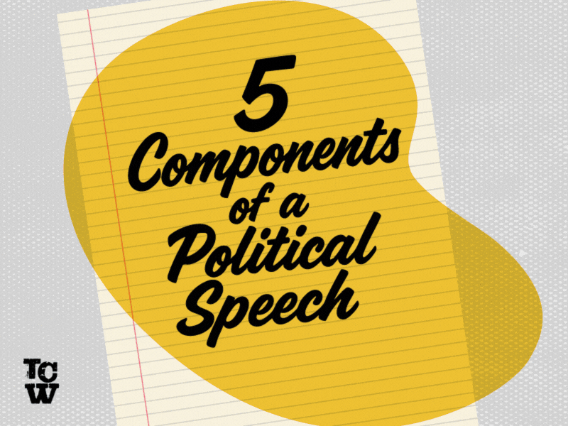 Components of a campaign speech GIF