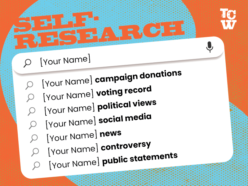 Person googling themself