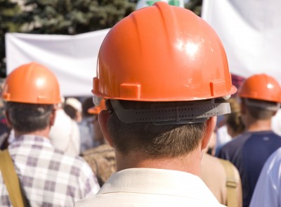 Orange hard hat