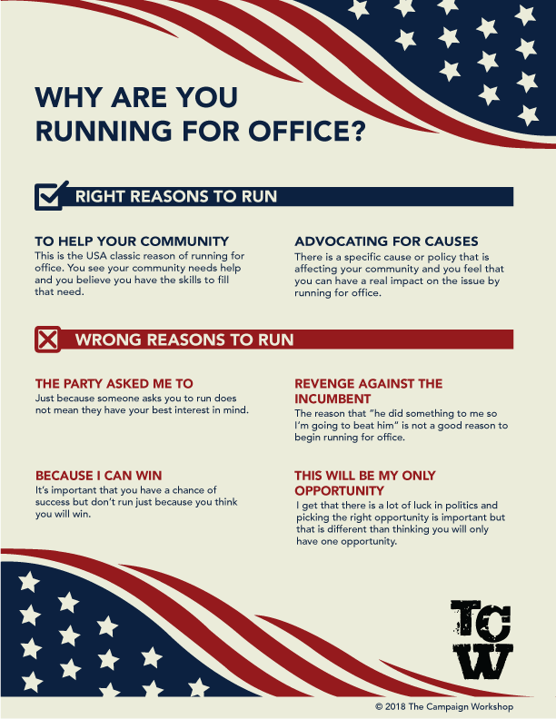 Running for OfficeWhy? Campaign Infographic TCW