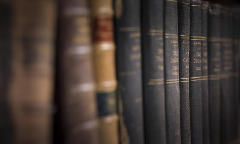 row of old books