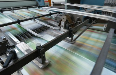paper going fast on a big printer