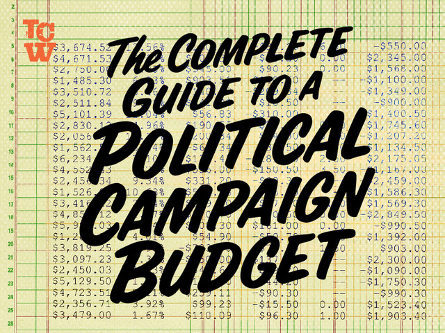 finance numbers with a guide to a campaign budget overlaid