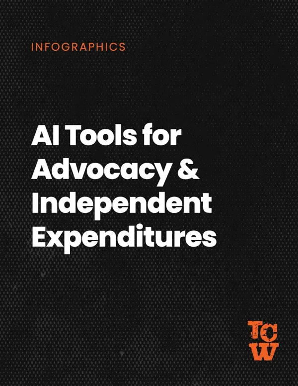 Cover image for the AI Tools for Advocacy & Independent Expenditures infographic