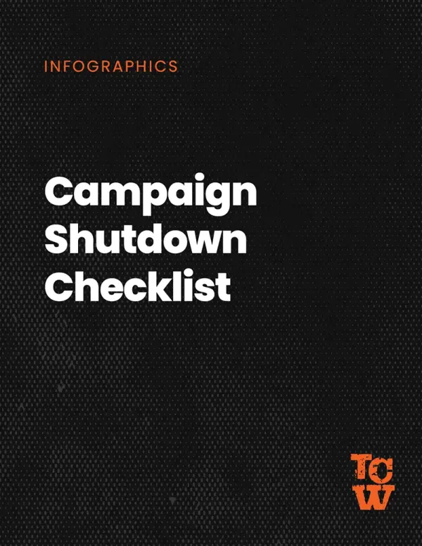 Cover image for the Campaign Shutdown Checklist infographic