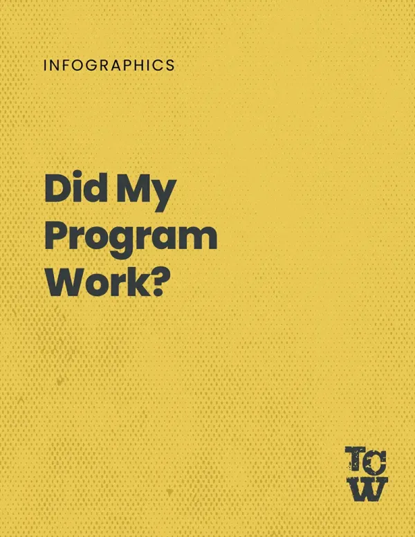 Cover image for the Did My Program Work? infographic