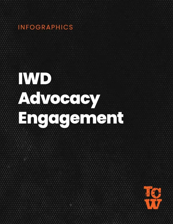 Cover image for the IWD Advocacy Engagement infographic