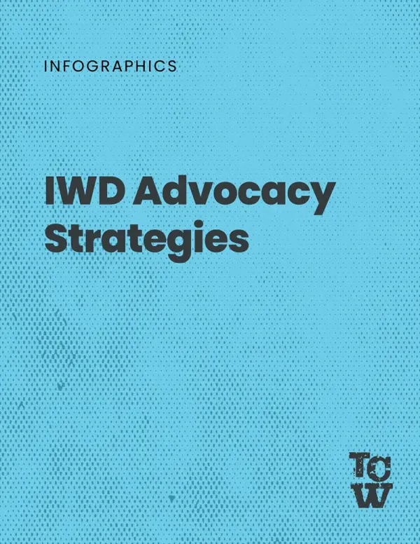 Cover image for the IWD Advocacy Strategies infographic