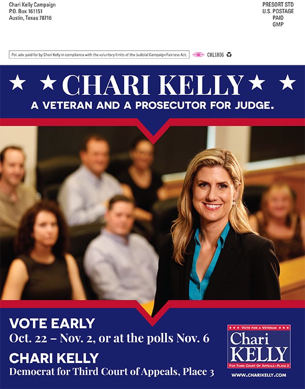 A Veteran and a Prosecutor for Judge digital campaign ad