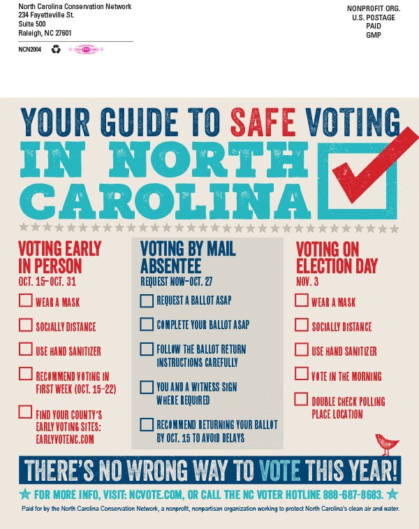 North Carolina Safe Voting Guide Nonprofit Advertising Page 2