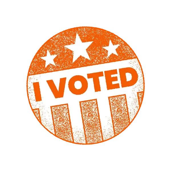 I Voted badge icon representing voter participation