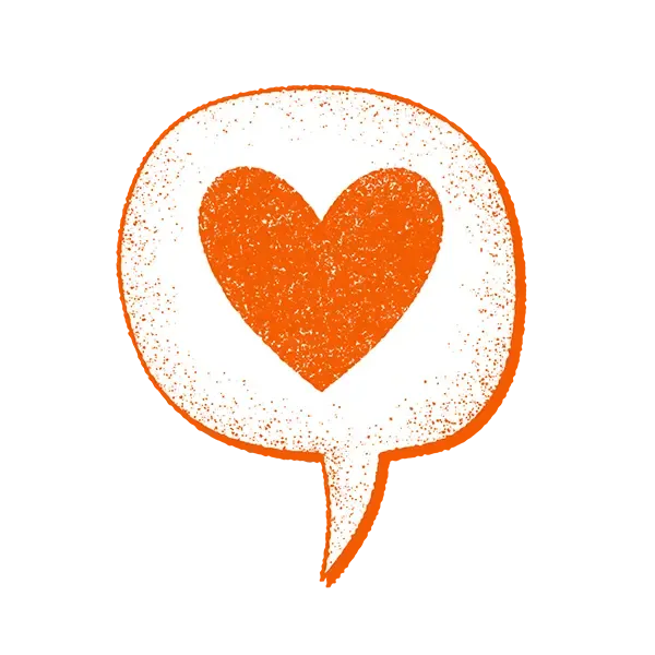 Issue advocacy or community engagement icon with heart symbol