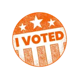 I Voted badge icon representing voter participation
