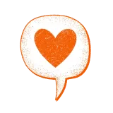 Issue advocacy or community engagement icon with heart symbol