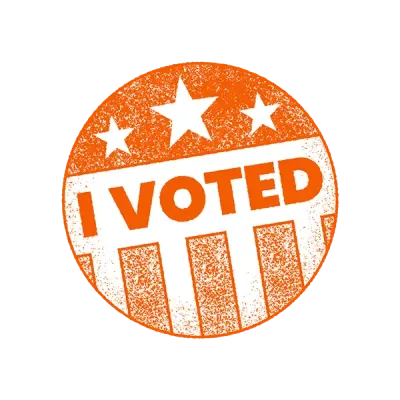 I Voted badge icon representing voter participation