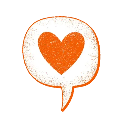 Issue advocacy or community engagement icon with heart symbol