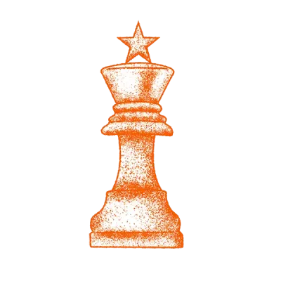 Political consulting strategy icon represented by a chess queen with star
