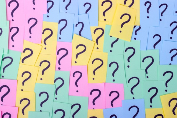 Political Campaign Operations Question marks on post its 