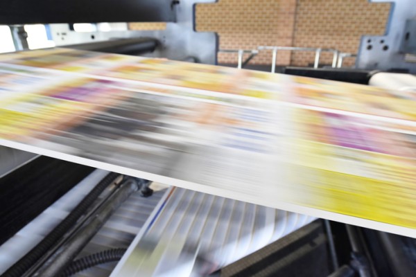 Printer rapidly printing mail