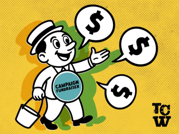 a person fundraising for campaigns