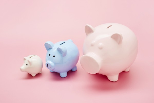 Political campaign budget: piggy banks from small to large